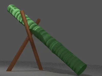 Bamboo Cannon 3D model