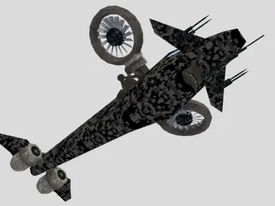 SciFi Copter Low-poly 3D model