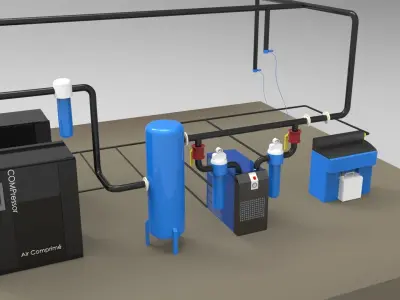 compressor room 3D model