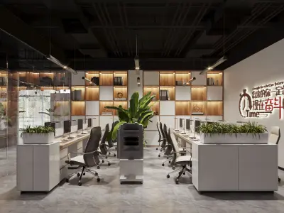  Office interior scene 25 3D model