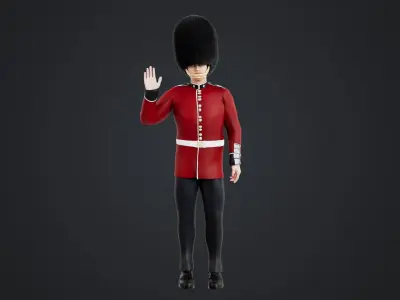 British honour guard Low-poly 3D model