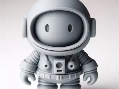 Cartoon Astronaut 3D Printable Model 3D print model