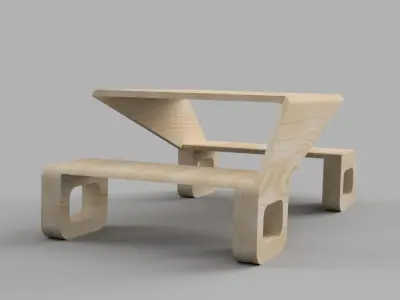Modern Urban Outdoor Bench - Perfect for Modern Outdoor Spaces 3D print model