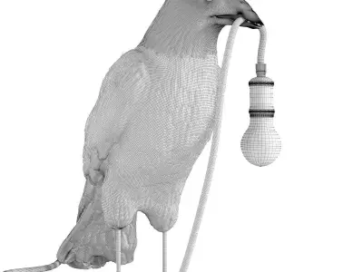 Table Lamp Crow Mat Black 3D model