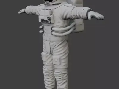 Realistic Astronaut Space Suit 3D Model 3D model purchase