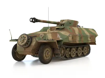 SDKFZ 251 Ausf D - Pakwagen - 11 Pz Div 3D model