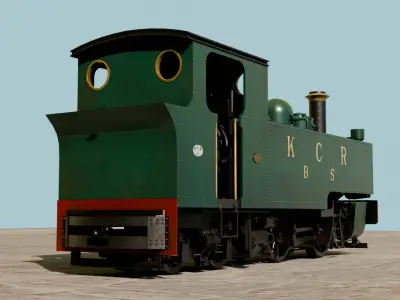 KCR 0-4-4T WG Bagnall loco Low-poly 3D model