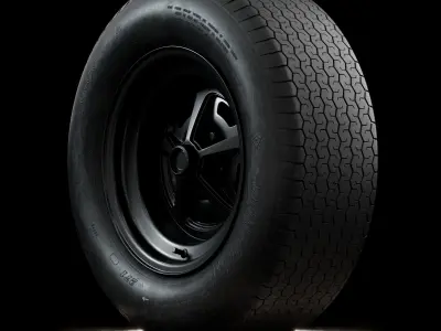 Dunlop CR65 600L 15 Front and Rear Tyres 3D model