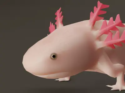 Low Poly Salamander 3D model lizard Low-poly 3D model