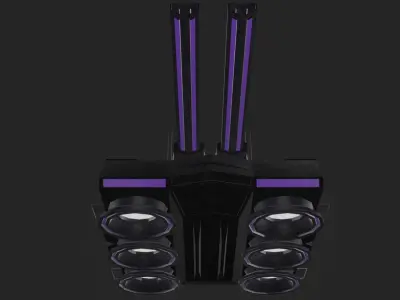 Flying tank of the future Low-poly 3D model