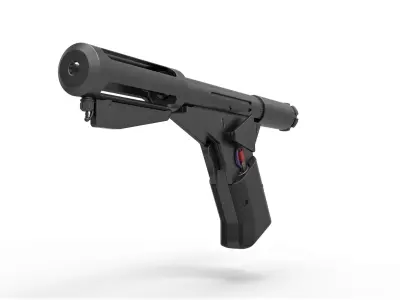 Flame pistol from the movie Logans Run 1976 3D model