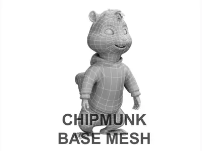 Chipmunk base mesh 3d model 3D model