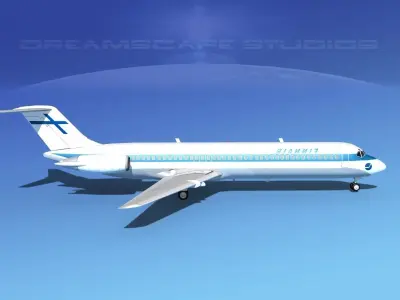 Douglas DC-9-40 Finnair 3D model