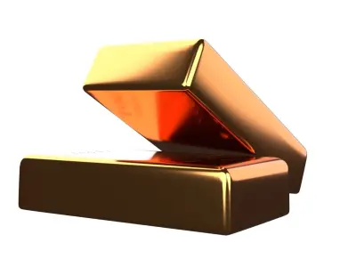 Two Gold Bar 3D model