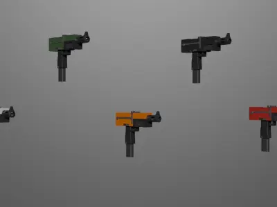 Warhammer 40k Autopistol Pattern Voss Mk 10 Low-poly 3D model