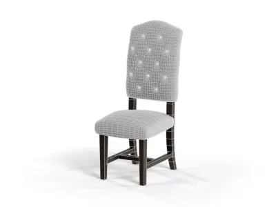 Classic Tufted Upholstered Dining Chair - MorisonDesign 4K PBR Free 3D model