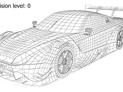 Nissan GT-R NISMO GT500 Super GT 3D model