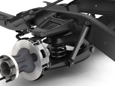 PICKUP TRUCK CHASSIS 2WD DUALLY 3D model