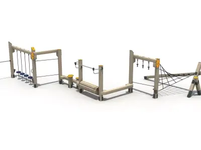 Kids outdoor commercial play structure 3D model 3D model