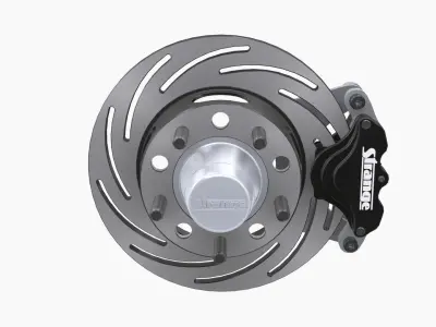 Strange Spindle Front Brake Disc Low-poly 3D model