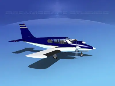 Piper PA-34 Seneca V06 3D model