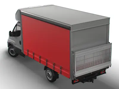 Iveco Daily Luton Curtainsider Tail Lift 2021 3D model