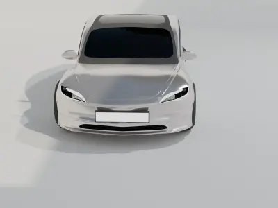 TESLA MODEL 3 Low-poly 3D model