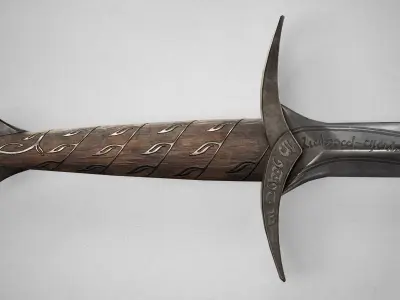 Sting Sword from The Hobbit - Lord Of The Rings Dagger   Low-poly 3D model