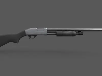 Shotgun Game Ready Low-poly 3D model