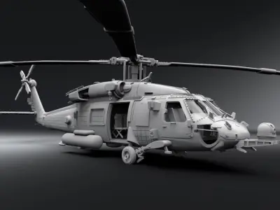 HH 60H RescueHawk Scale model 3D print model