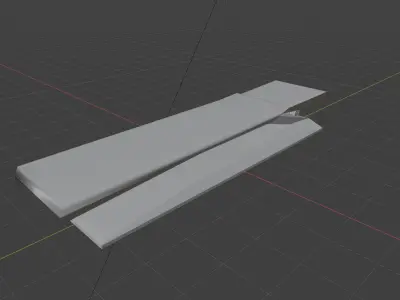 Cyberpunk Bench Low-poly 3D model