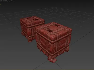Supply Air Drop Low-poly 3D model