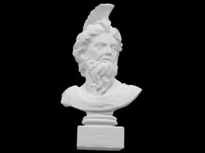 ancient Greek marble head statue 3D print model