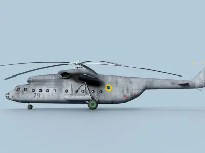 Mil Mi-6 Hook Low-poly 3D model