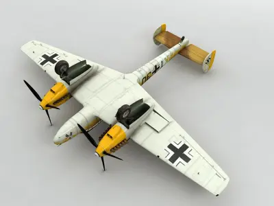  Messerschmitt ME BF 110 Aircraft 3D model