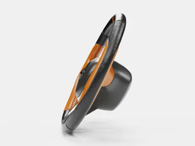 Brown Cover Steering Wheel 3D model