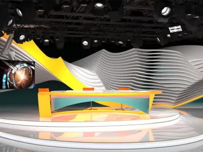 Virtual TV Studio 03 3D model