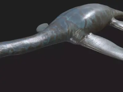 Brancasaurus The Graceful Swimmer of the Early Cretaceous Low-poly 3D model