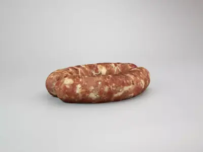 Raw Pork Sausage Free low-poly 3D model
