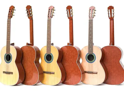 Classical Guitar Part 2 Low-poly 3D model