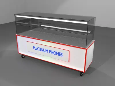 Shop or store display showcase Free low-poly 3D model