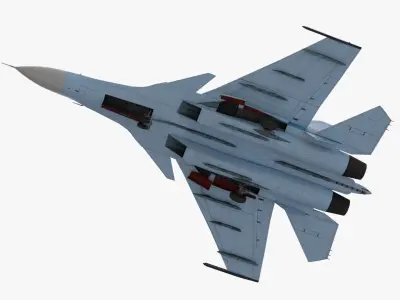 Su-33 Flanker Low-poly 3D model