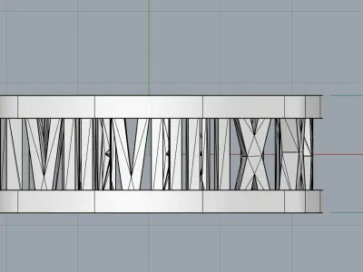 0278 Roman Numerals Ring Free 3D print model