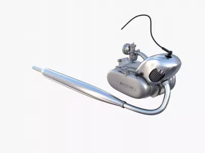 Moped engine 3D model