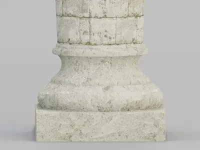 Tuscan column Low-poly 3D model
