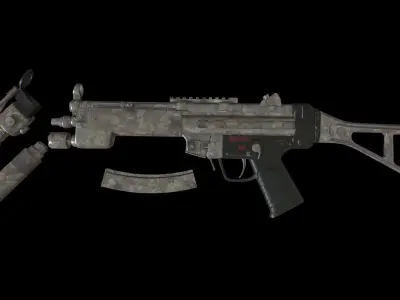 MP5 A3 - Game Ready Low-poly 3D model