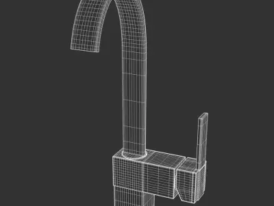  Rounded Modern Stainless Steel Kitchen Tap Model 
