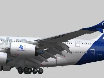 Airbus A380 Plus 2017 Home livery Low-poly 3D model