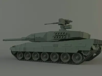 Leopard 2A6 military tank 3D model