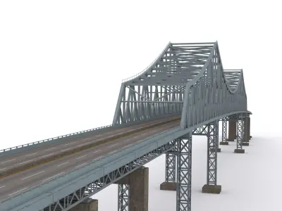 Bridge Tappan Zee Low-poly 3D model